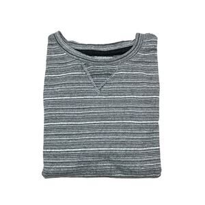 Bottoms Out 1983 Long Sleeve Striped Tee Shirt Grey White Large